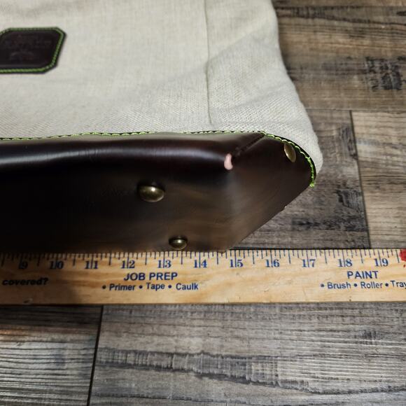 Canvas Patron tote bag lime green interior - Picture 9 of 10